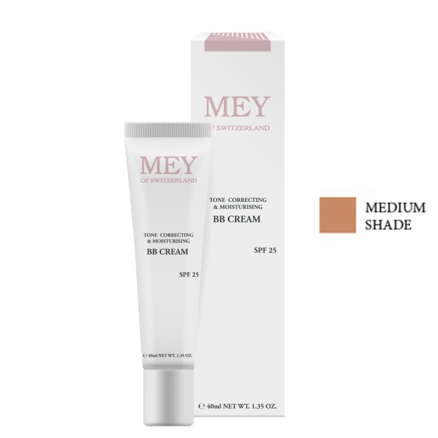 Mey Tone Correcting & Moisturising Cream Medium Shade SPF25 40ml – Αντηλιακή & Ενυδατική κρέμα προσώπου με χρώμα
