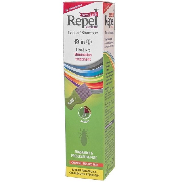 Uni-Pharma Repel Anti-Lice Restore Lotion/Shampoo 200g