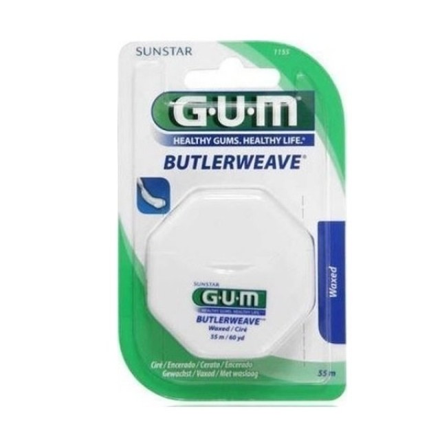 Gum 1155 Butlerweave Floss Waxed 55m - Κερωμένο Οδοντικό Νήμα