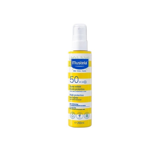 Mustela Sun Spray Solaire Very High Protection SPF50+ 200ml - Βρεφικό Αντηλιακό