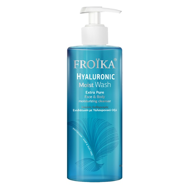 Froika Hyaluronic Moist Wash 400ml - Αφρίζον, Ενυδατικό Υγρό καθαρισμού για Πρόσωπο & Σώμα
