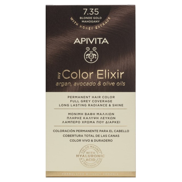Apivita My Color Elixir – Βαφή μαλλιών χωρίς αμμωνία - 7.35