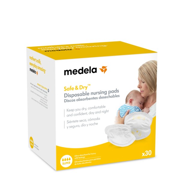 Medela Safe & Dry™ Επιθέματα στήθους μιας χρήσης 30τμχ