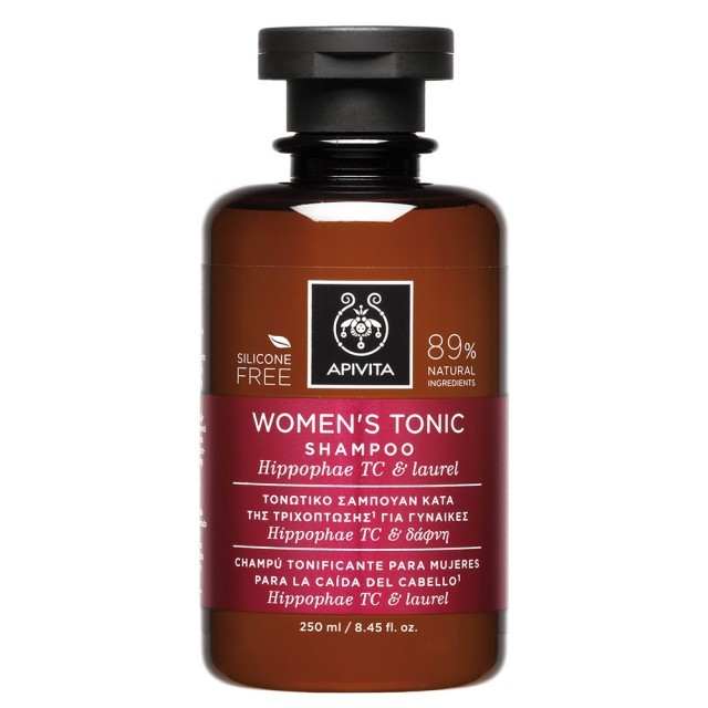 Apivita Womens Tonic Shampoo 250ml - Τονωτικό σαμπουάν κατά της τριχόπτωσης για γυναίκες με ιπποφαές και δάφνη
