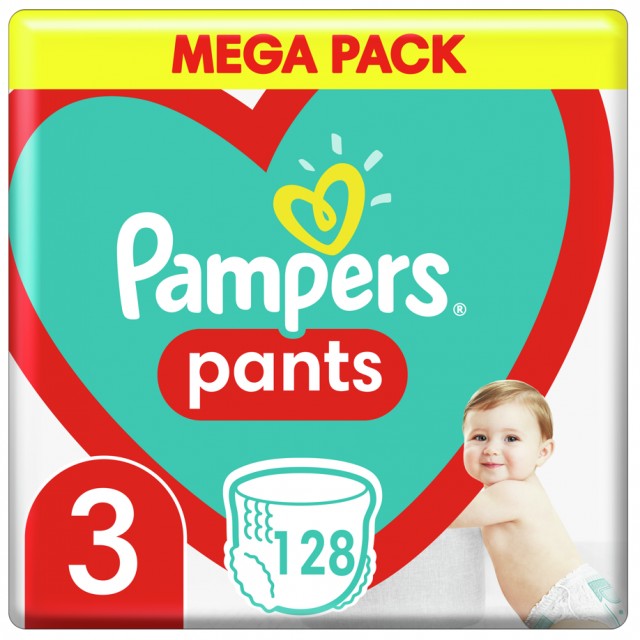 Pampers Pants No 3 (6-11kg) - Mega Pack 128 τμχ.