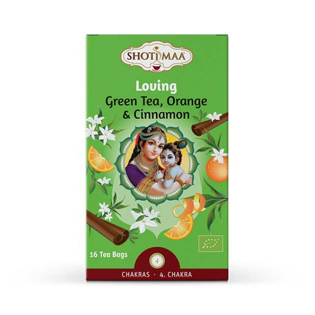 Shoti Maa Bio Τσάι Chakras Loving Πράσινο Τσάι, Πορτοκάλι & Κανέλα 16 φακελάκια 28,8g