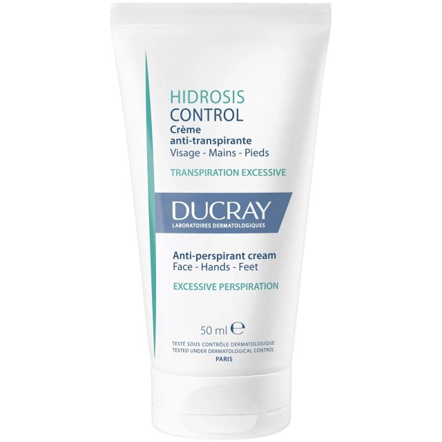 Ducray Hidrosis Control Cream 50ml - Κρέμα Κατά της Εφίδρωσης για Πρόσωπο και Χέρια