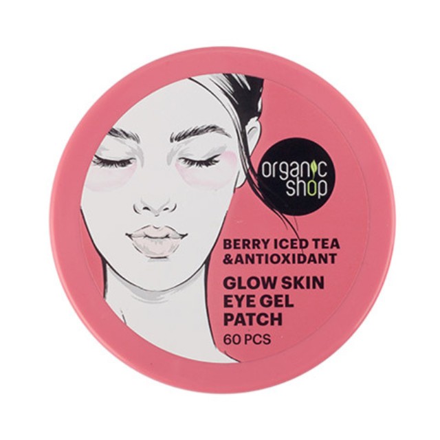 Natura Siberica Organic Shop Glow Skin Eye Gel Patch Berry Iced tea & Antioxidant 60 τεμάχια - Patches ματιών για Λάμψη με Παγωμένο Τσάι Berry & Αντιοξειδωτικά