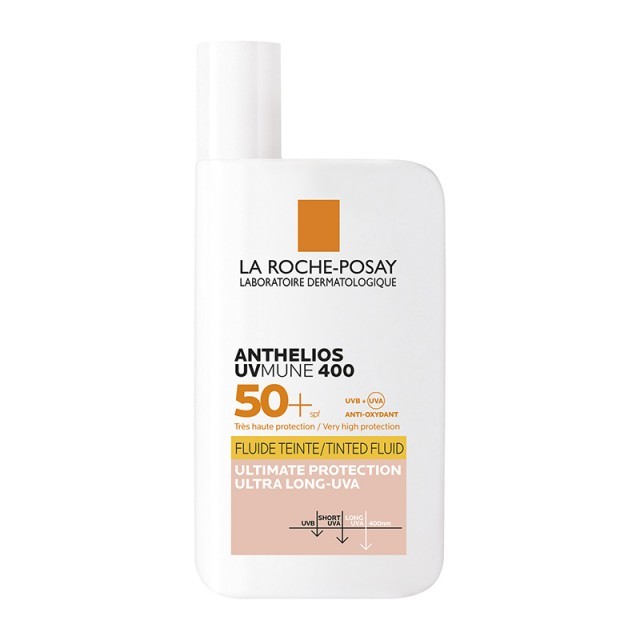 La Roche Posay Anthelios Uvmune 400 SPF50+ Tinted Fluide Invisible 50ml - Αντηλιακή Κρέμα Προσώπου με Χρώμα