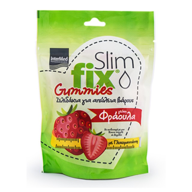 Intermed Slim Fix Gummies 42τμχ. - Ζελεδάκια για Απώλεια Βάρους με Γλουκομανάνη Γεύση Φράουλα