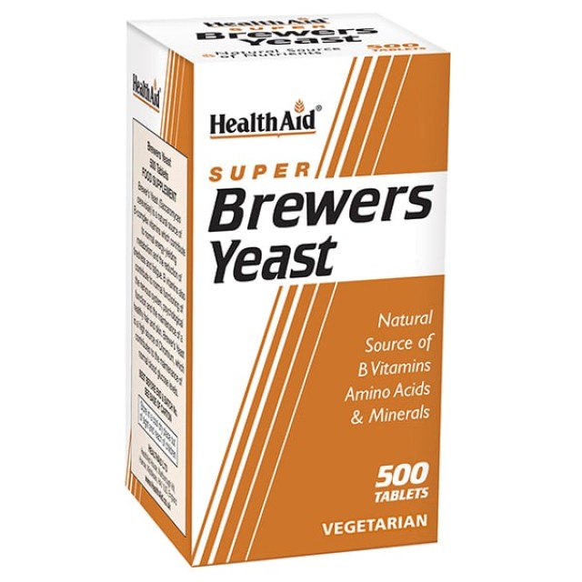Health Aid Brewers Yeast 300mg 500tabs – Πηγή Βιταμινών του Συμπλέγαμτος Β, Αμινοξέων, Μετάλλων Ιχνοστοιχείων