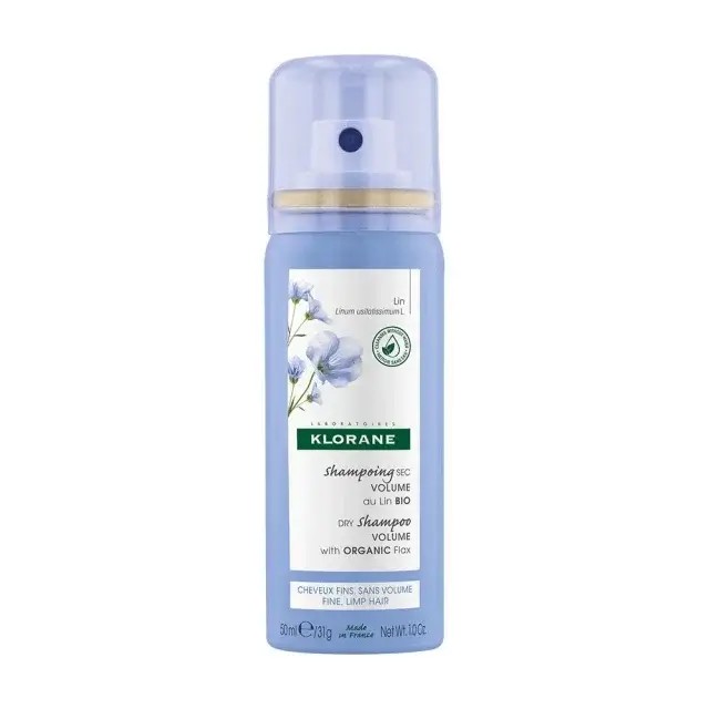 Klorane Dry Shampoo Volume with Organic Flax 50ml – Ξηρό Σαμπουάν για Μαλλιά με Όγκο