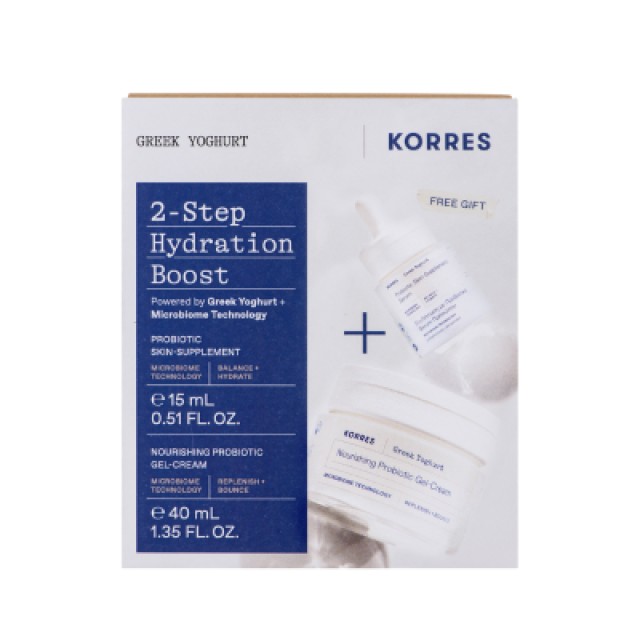 Korres Set 2 Step Hydration Boost - Ελληνικό Γιαούρτι Ενυδατική Κρέμα-Gel 40ml με Δώρο Ελληνικό Γιαούρτι Serum Προσώπου 15ml