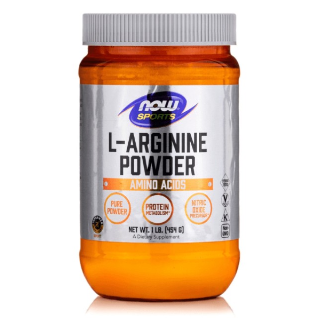 Now Foods L-Arginine Powder 454gr - Συμπλήρωμα Διατροφής με Αργινίνη