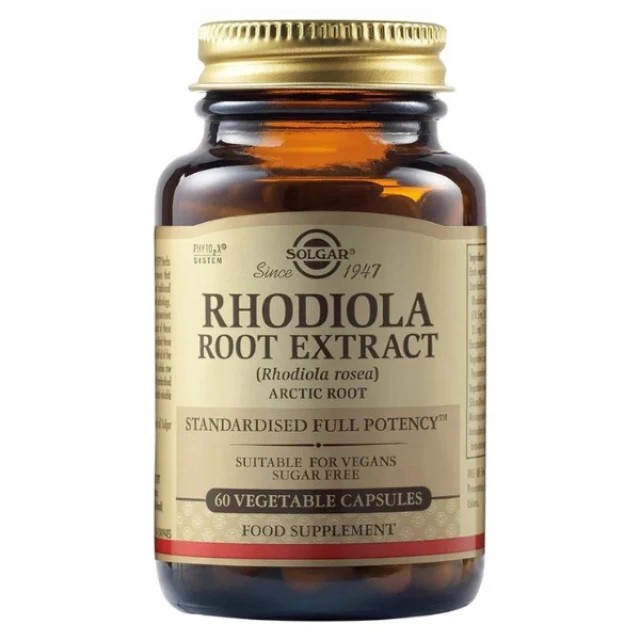 Solgar Rhodiola Root Extract Vegetable 60caps - Συμπλήρωμα Διατροφής με Ρίζα Ροδιόλας