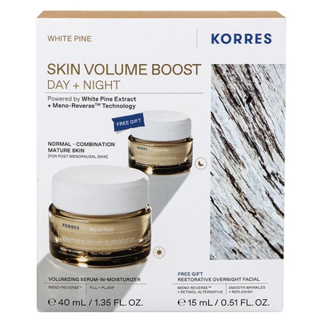 Korres White Pine Αναπλήρωση Όγκου Κρέμα Ημέρας 40ml με Δώρο Κρέμα Νύχτας 15ml