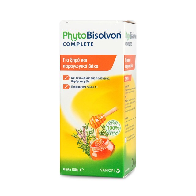 Sanofi PhytoΒisolvon Complete – Φυσικό Σιρόπι για Ξηρό & Παραγωγικό Βήχα 180g
