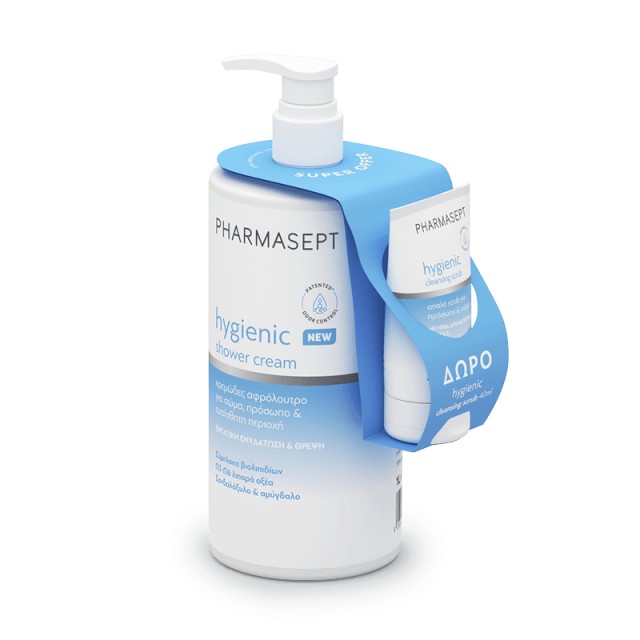 Pharmasept Hygienic Shower Cream 1L Σετ Καθαρισμού & Απολέπισης με Δώρο Scrub 40ml