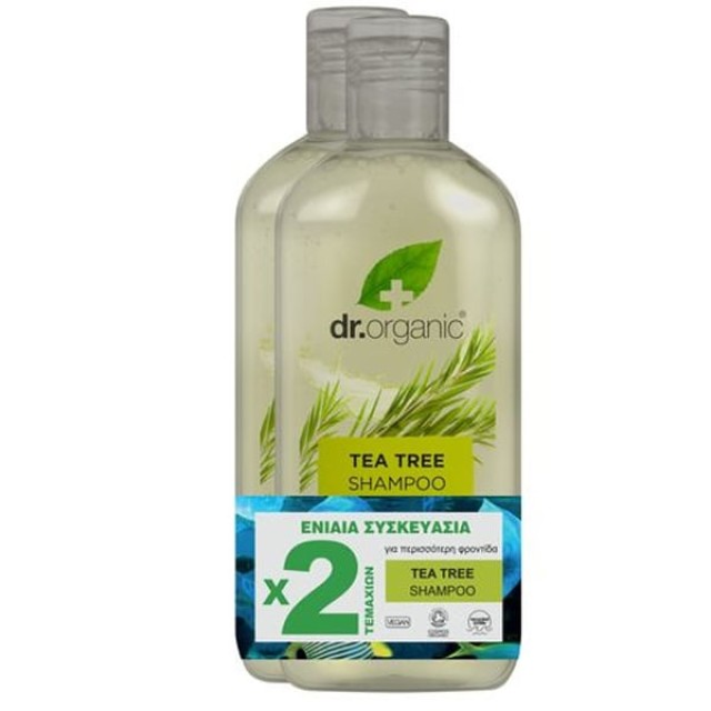 Doctor Organic Promo Tea Tree Shampoo Double Pack 2x265ml