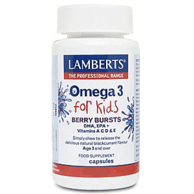 Lamberts Omega 3 for Kids 30 Κάψουλες με Γεύση Βατόμουρο