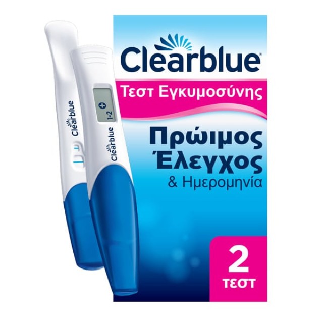 Clearblue Combo Pack 2 Pregnancy Test – Τεστ Εγκυμοσύνης Πρώιμος Έλεγχος & Ημερομηνία