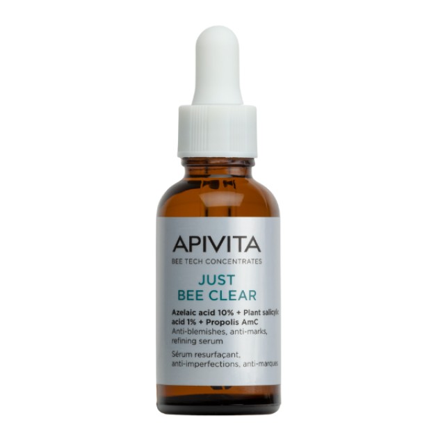 Apivita Just Bee Clear Serum 30ml - Ορός λείανσης για Ατέλειες & Σημάδια Ακμής