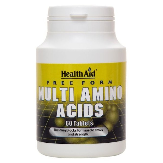 Health Aid Μulti Amino Acids Free Form 60tabs – Συμπλήρωμα Διατροφής με Αμινοξέα