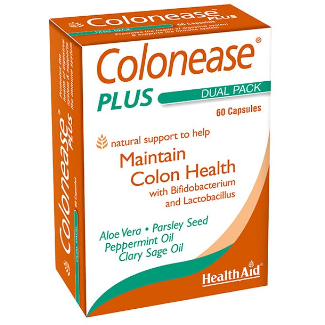 Health Aid Colonease Plus Healthy Colon 60caps - Συμπλήρωμα Διατροφής για τη Δυσπεψία και το Φούσκωμα