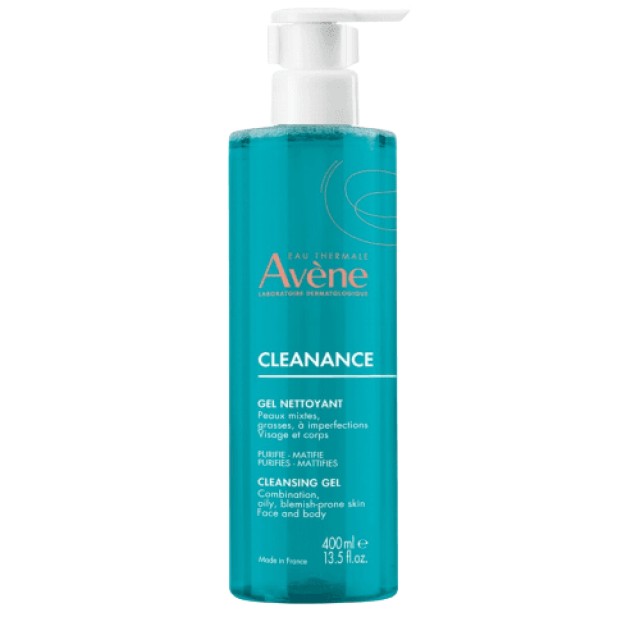 Avene Cleanance Cleansing Gel 400ml – Καθαρισμού Προσώπου & Σώματος για Λιπαρά Δέρματα