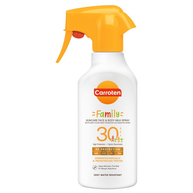 Carroten Family Trigger Spray SPF30 270ml - Αντηλιακό Γαλάκτωμα για Όλη την Οικογένεια