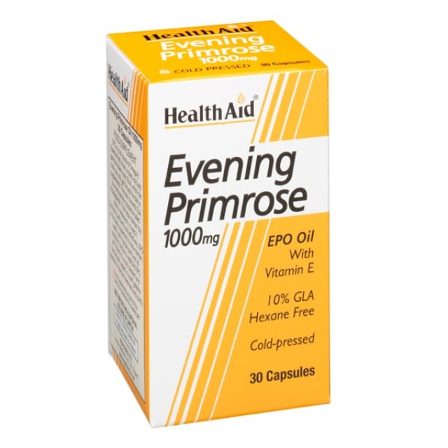 Health Aid Evening Primrose 1000mg 30caps – Συμπλήρωμα Διατροφής με Νυχτολούλουδο για Καλή Λειτουργία του Νευρικού Συστήματος