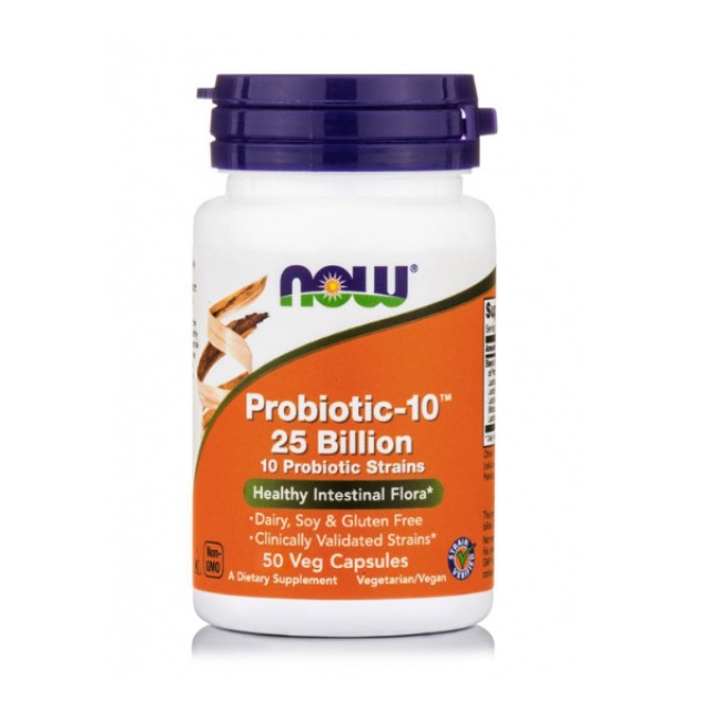 Now Foods Probiotic-10 25 Billion 50 κάψουλες – Συμπλήρωμα Διατροφής Προβιοτικά