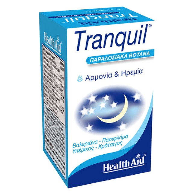 Health Aid Tranquil 30caps – Συμπλήρωμα Διατροφής για το Άγχος & την Αϋπνία