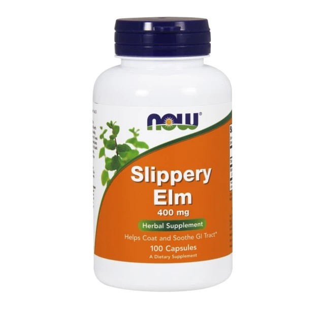 Now Foods Slippery Elm 400mg 100 Κάψουλες – Συμπλήρωμα διατροφής για το γαστρεντερικό σύστημα