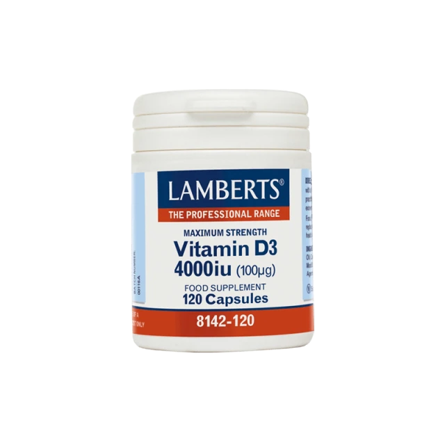 Витамин D Lamberts 4000iu (100μg) 120 капсули - Хранителна добавка