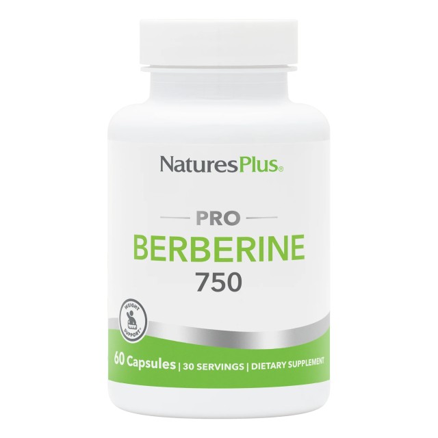 Natures Plus PRO Berberine 750mg 60 Capsules - Συμπλήρωμα Βερβερίνης για Μεταβολική Υποστήριξη