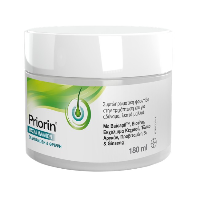 Priorin Hairmask 180ml - Μάσκα Μαλλιών για Συμπλήρωματική Φροντίδα στην Τριχόπτωση και Αδύναμα Μαλλιά