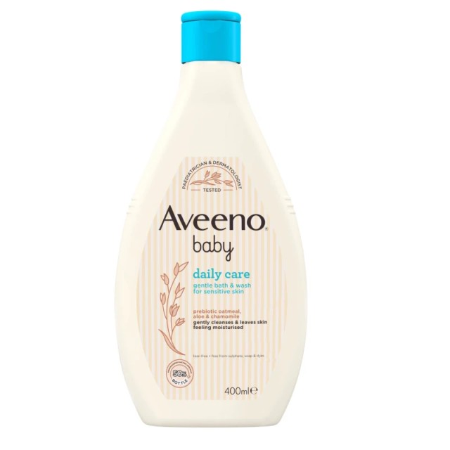 Aveeno Baby Daily Care Gentle Bath & Wash for Sensitive Skin 400ml - Βρεφικό Αφρόλουτρο