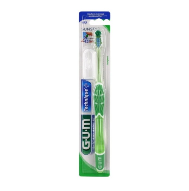 Gum 493 Technique+ Compact - Μέτρια Οδοντόβουρτσα