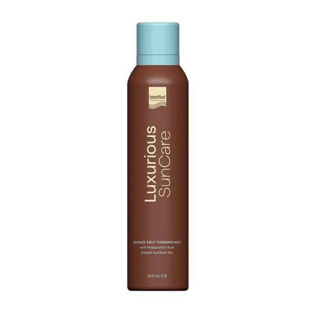 Intermed Luxurious Sun Care Bronze Self-Tanning Mist 200ml – Ενυδατικό Spray Mαυρίσματος Xωρίς Έκθεση στον Ήλιο