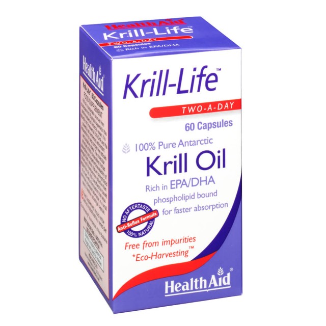 Health Aid Krill-Life 60caps – Συμπλήρωμα Διατροφής με Λιπαρά Οξέα EPA/DHA