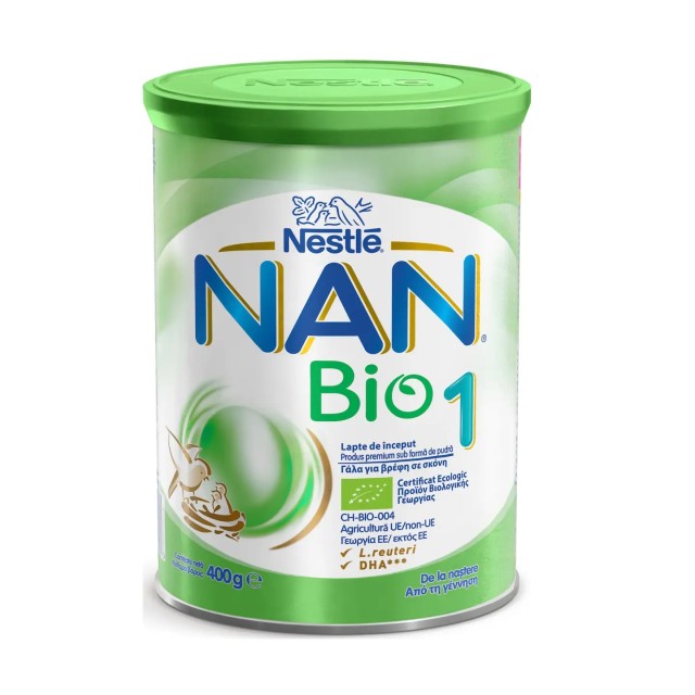 Nestlé Nan Bio 1 400gr - Βιολογικό βρεφικό γάλα σε σκόνη από τη γέννηση