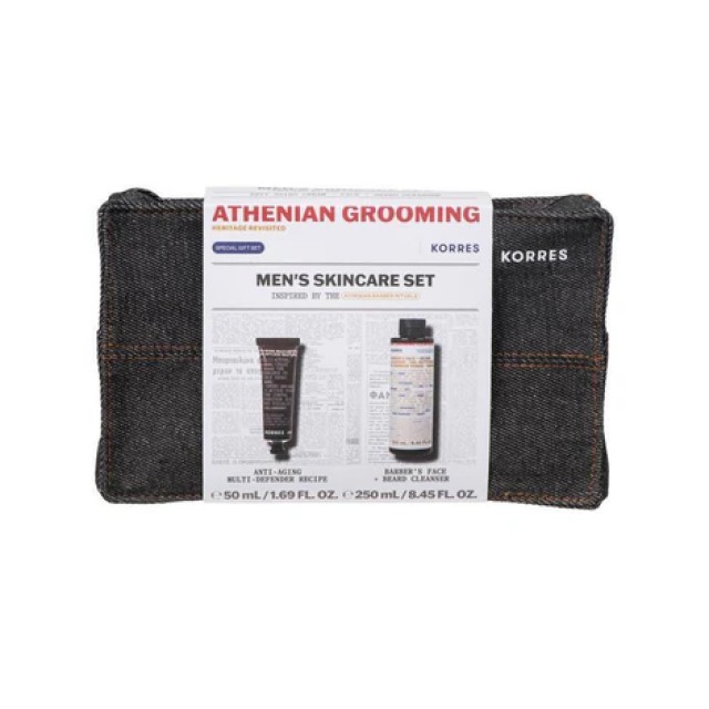 Korres Mens Skincare Set Athenian Grooming - Κρέμα Προσώπου & Ματιών 50ml & Gel Καθαρισμού Προσώπου & Γενιών 250ml