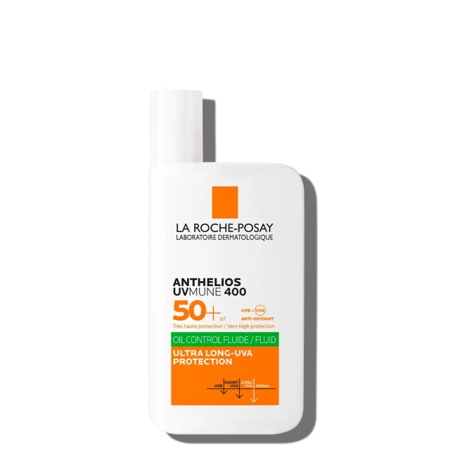 La Roche Posay Anthelios UVmune 400 SPF50+ Oil Control Fluid 50ml – Αντηλιακό Προσώπου για Ευαίσθητο Λιπαρό Δέρμα