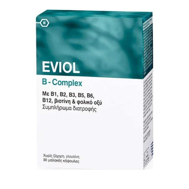 Eviol B-Complex 30 μαλακές κάψουλες – Σύμπλεγμα Βιταμινών Β
