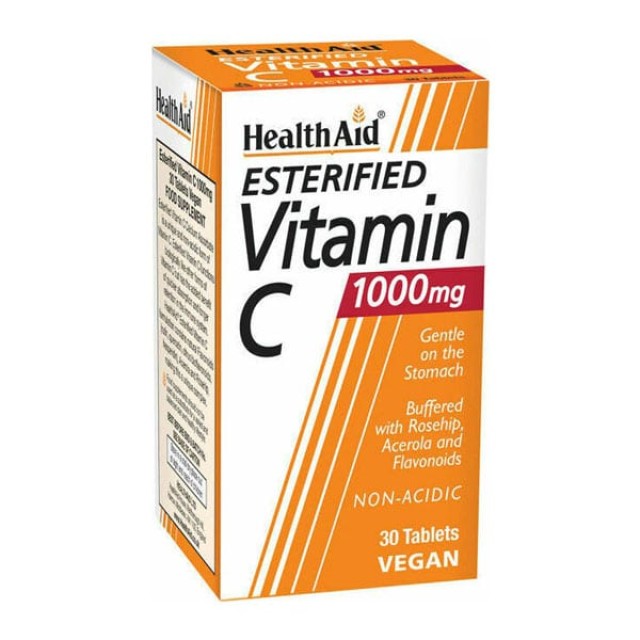 Health Aid Esterified Vitamin C 1000mg 30tabs – Συμπλήρωμα με Ασκορβικό Ασβέστιο