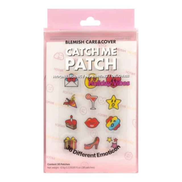 Catch Me Patch Holiday Vibes Emoticon Design 36pcs - Επιθέματα Υδρογέλης για Κάλυψη Σημαδιών