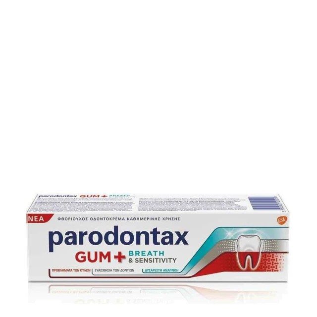 Parodontax Gum Breath & Sensitivity – Οδοντόκρεμα για Ευαίσθητα Δόντια 75ml