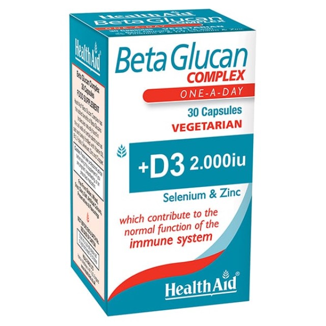 Health Aid BetaGlucan Complex 30caps - Συμπλήρωμα Διατροφής με Βήτα-Γλυκάνες