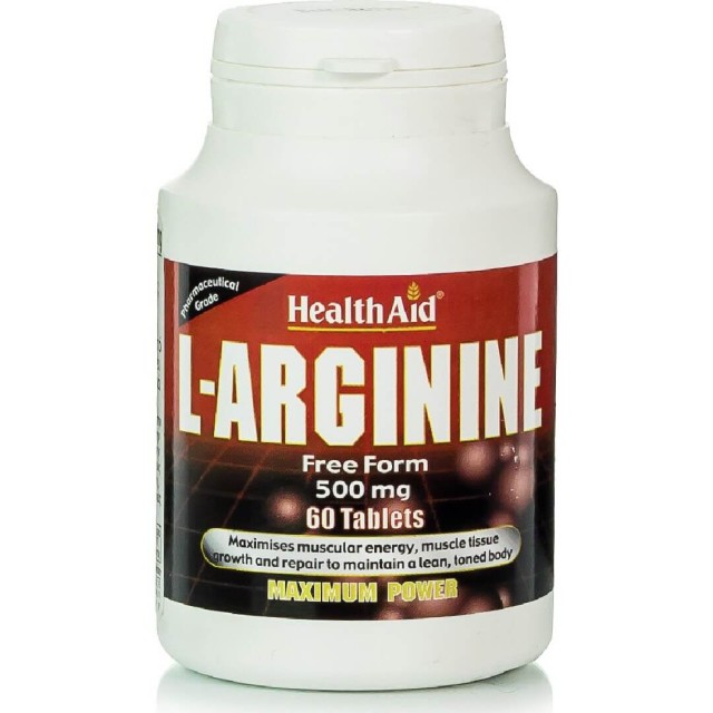 Health Aid L-Arginine 500mg 60tabs – Συμπλήρωμα Διατροφής για την Στυτική Δυσλειτουργία